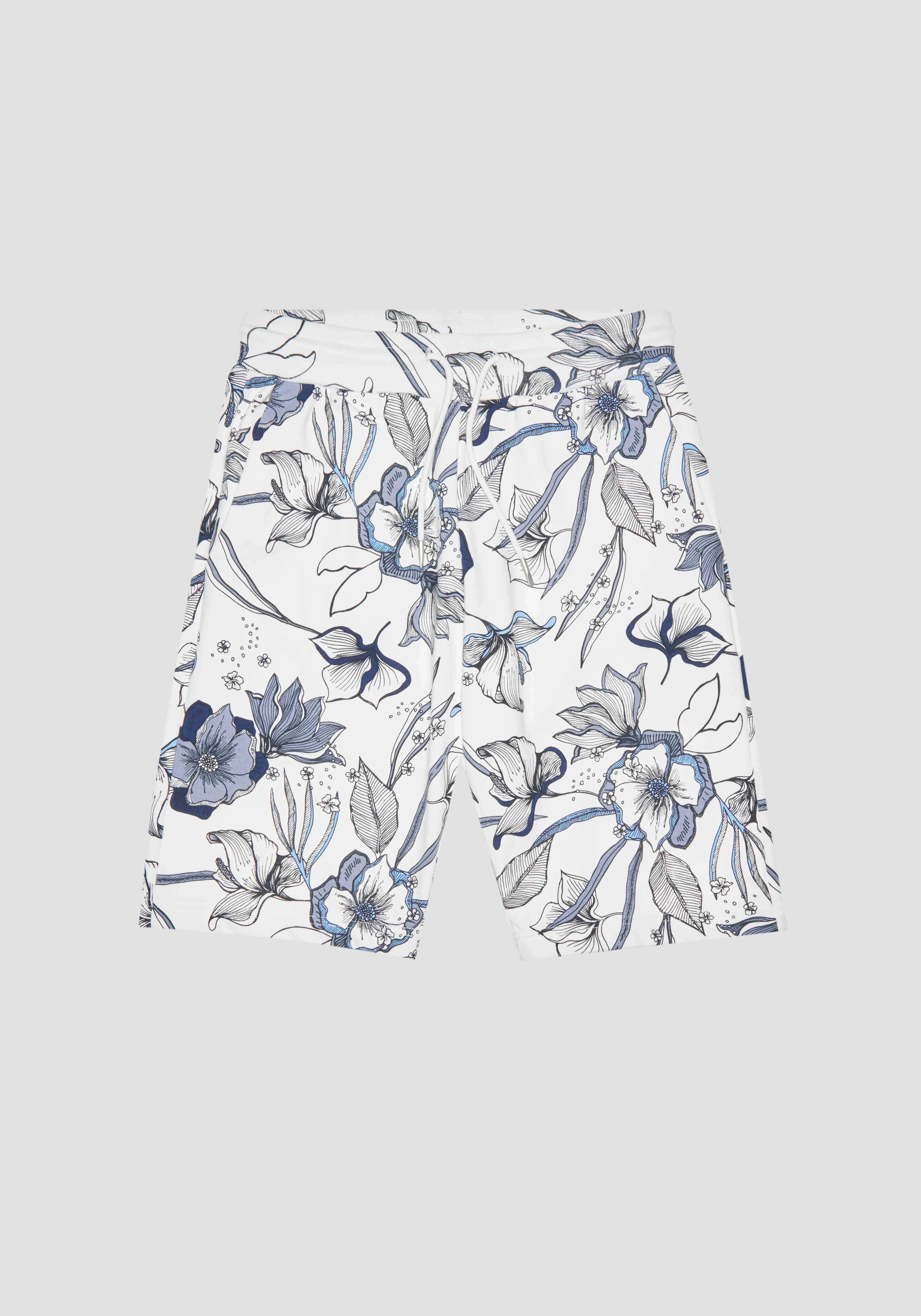 SHORTS IN FELPA REGULAR FIT IN COTONE POLIESTERE SOSTENIBILE CON LOGO RICAMATO