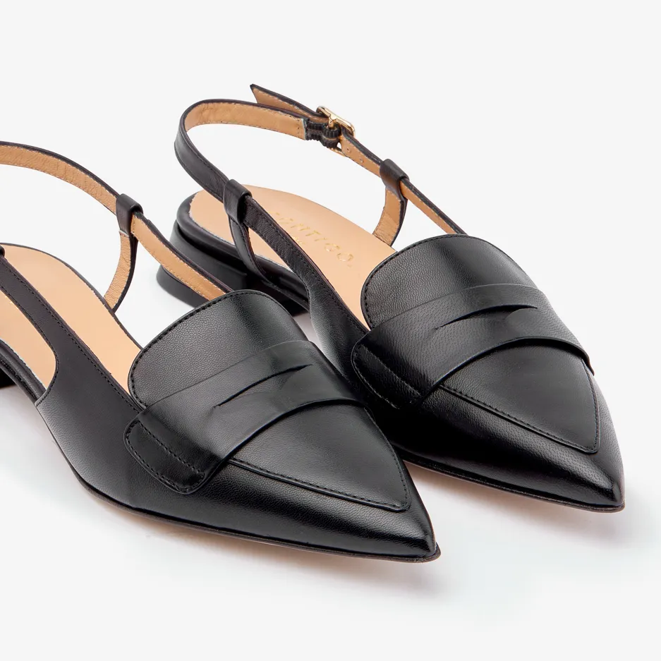 Slingback Nera a Mandorla