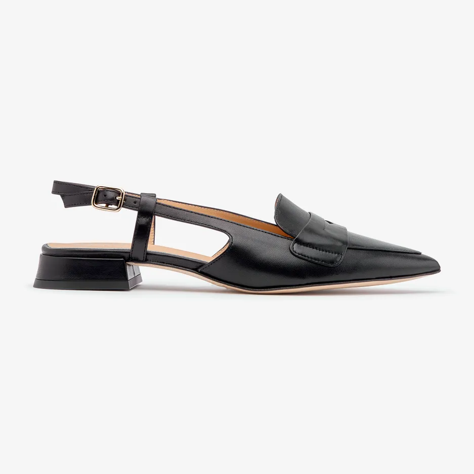Slingback Nera a Mandorla