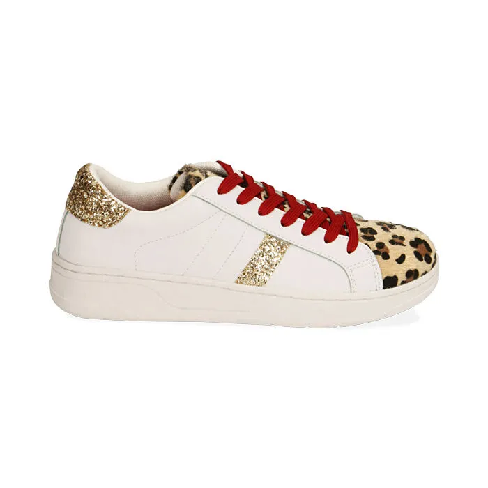Sneakers bianco/leopard
