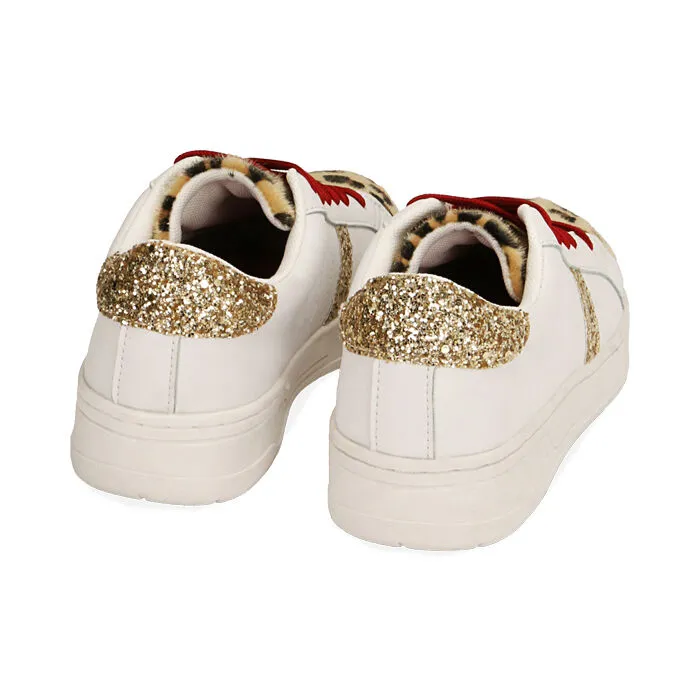 Sneakers bianco/leopard