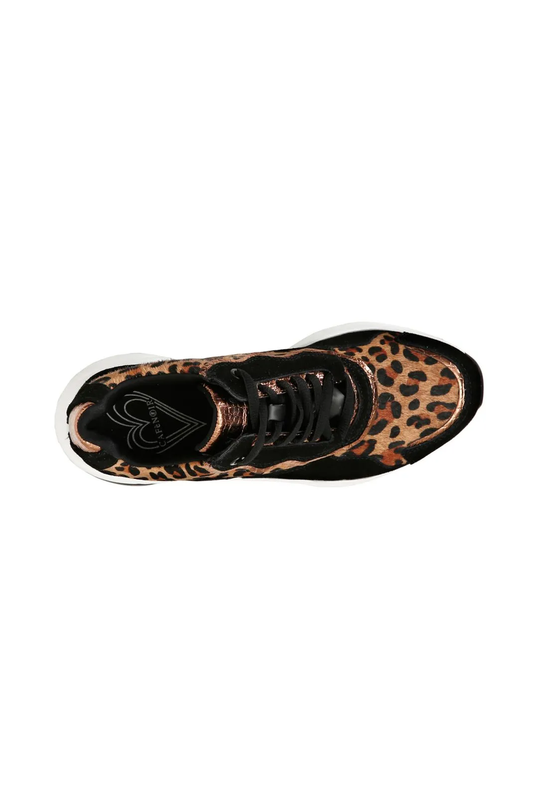 sneakers in pelle scamosciata e cavallino maculato