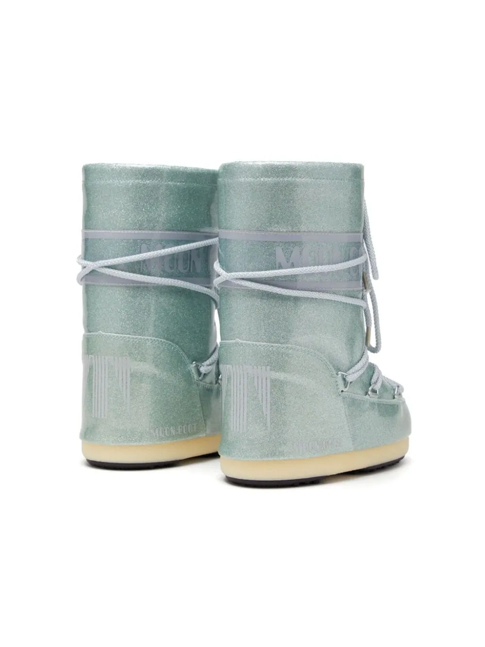 Stivali da neve per bambina Moon Boot Kids Icon Glitter blu chiaro con glitter