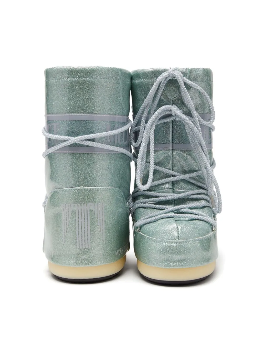 Stivali da neve per bambina Moon Boot Kids Icon Glitter blu chiaro con glitter