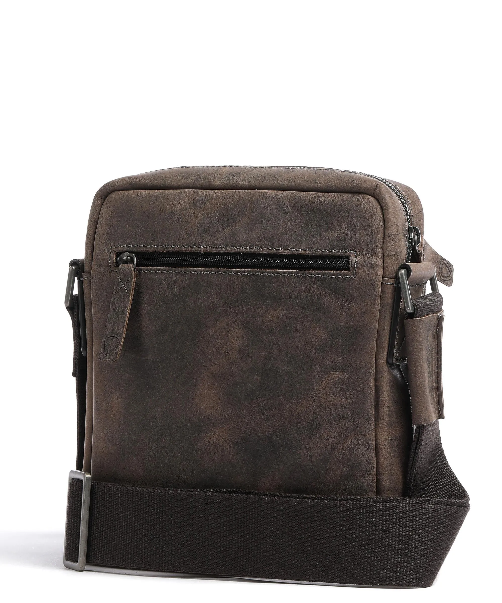  Strellson Hunter Borsa a tracolla pelle di vacchetta pull-up marrone scuro  