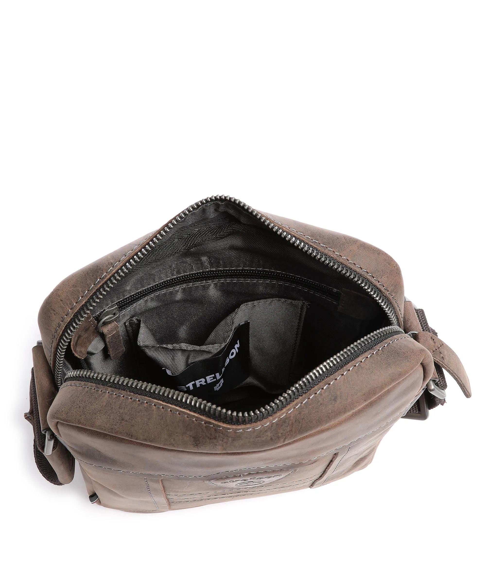  Strellson Hunter Borsa a tracolla pelle di vacchetta pull-up marrone scuro  