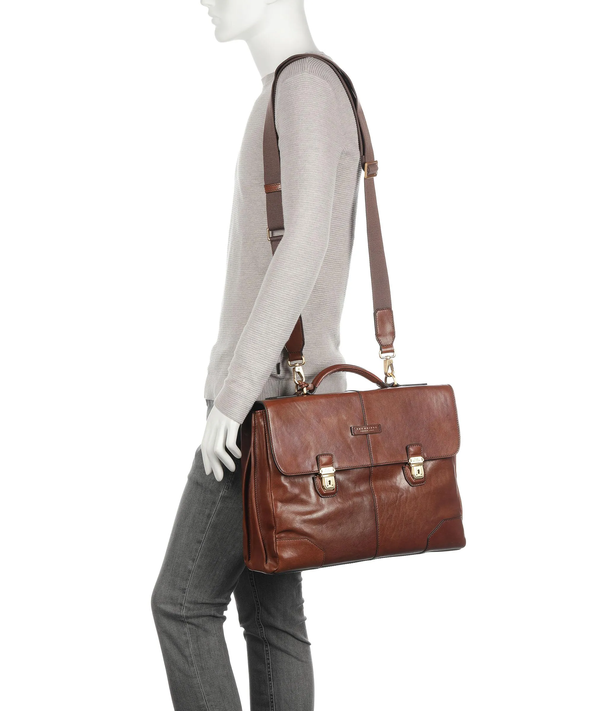  The Bridge Vespucci Cartella 15″ pelle bovina marrone  