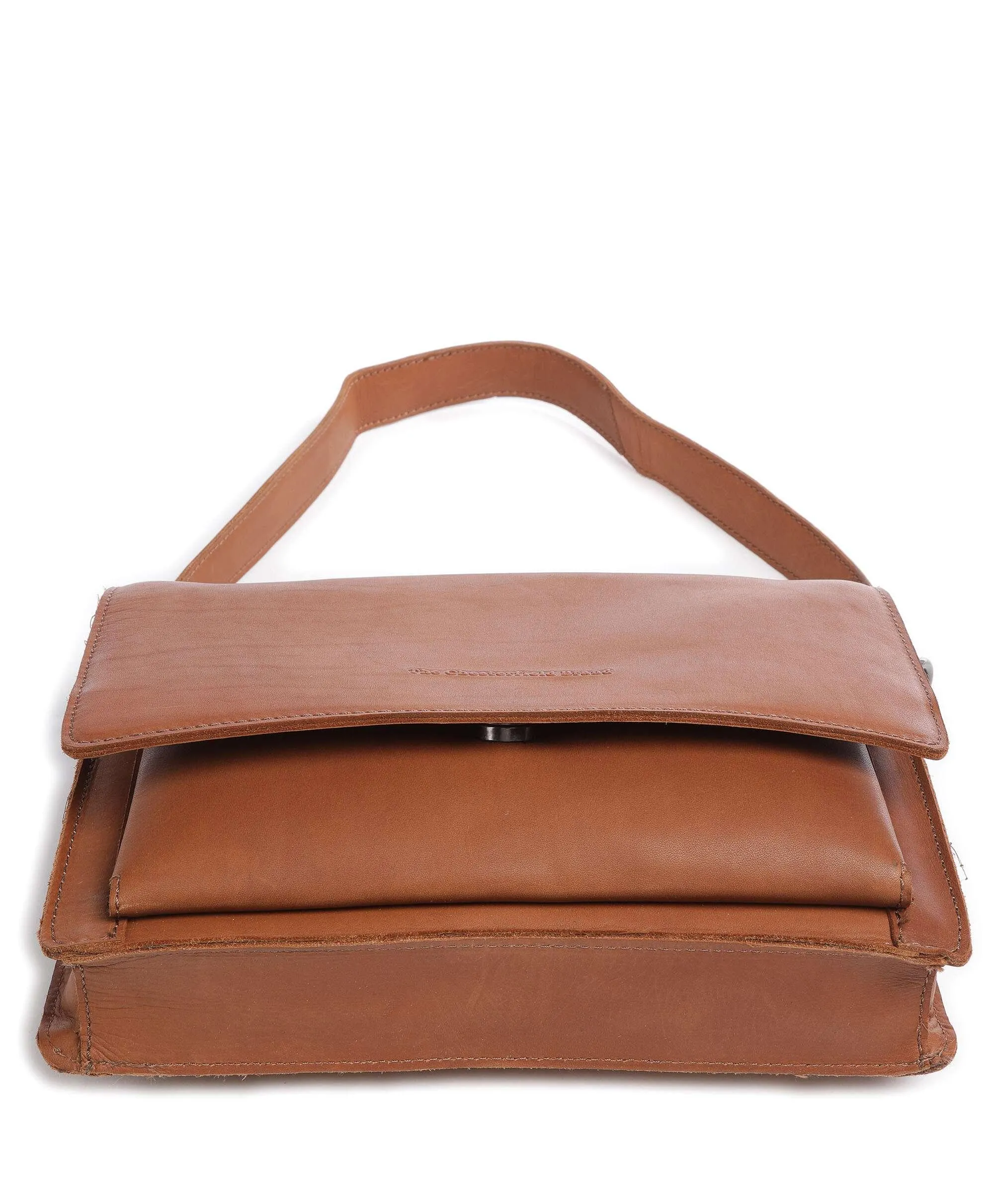 The Chesterfield Brand Cow Wax Pull Up Aviles Borsa a spalla pelle di vacchetta pull-up cognac  