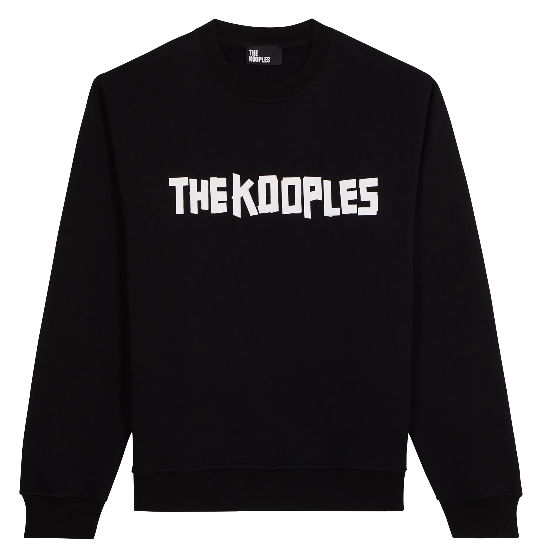  THE KOOPLES   Felpa scollo tondo in cotone stampato | Nero