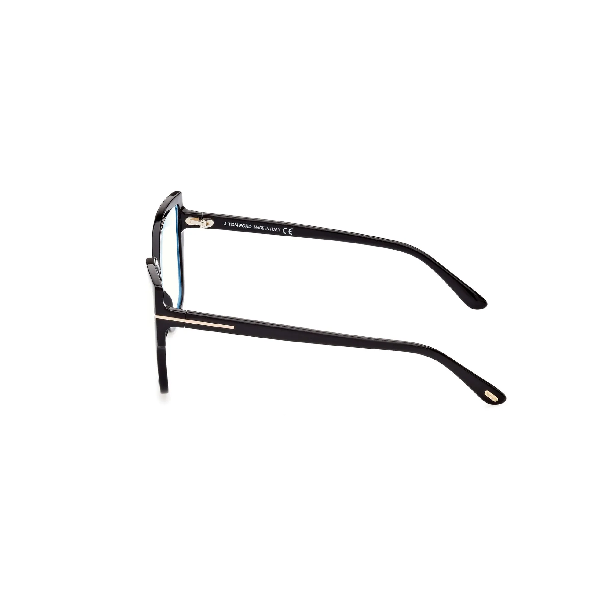   Tom Ford FT 5828-B Blu Filter 001 Nero Lucido | Occhiale Da Vista Donna 