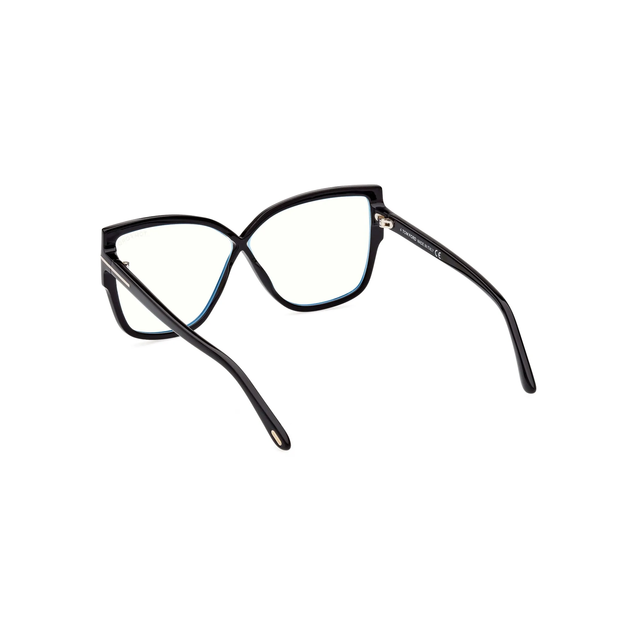   Tom Ford FT 5828-B Blu Filter 001 Nero Lucido | Occhiale Da Vista Donna 