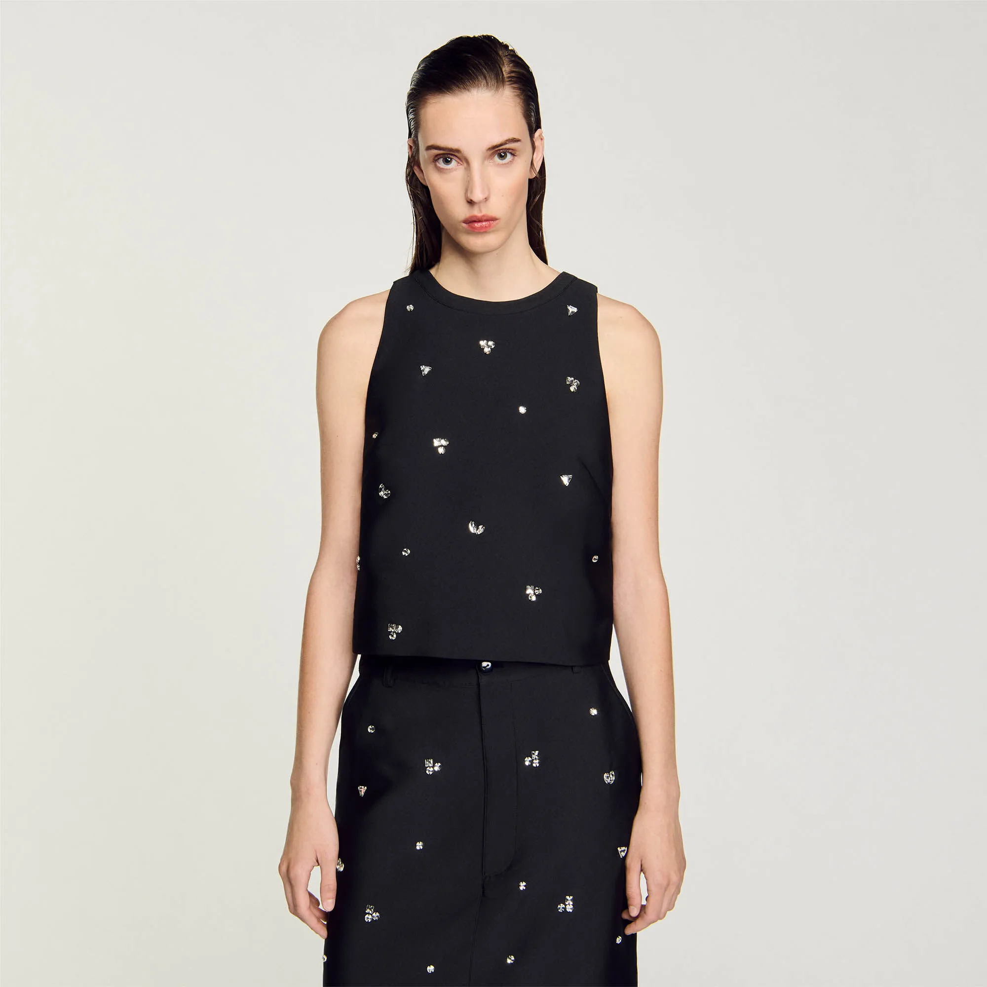 Top con strass
