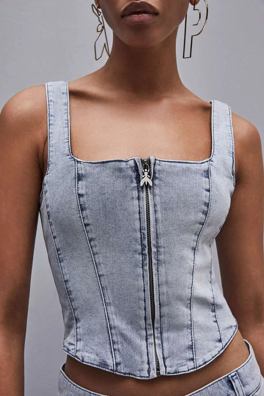 Top en jean stretch