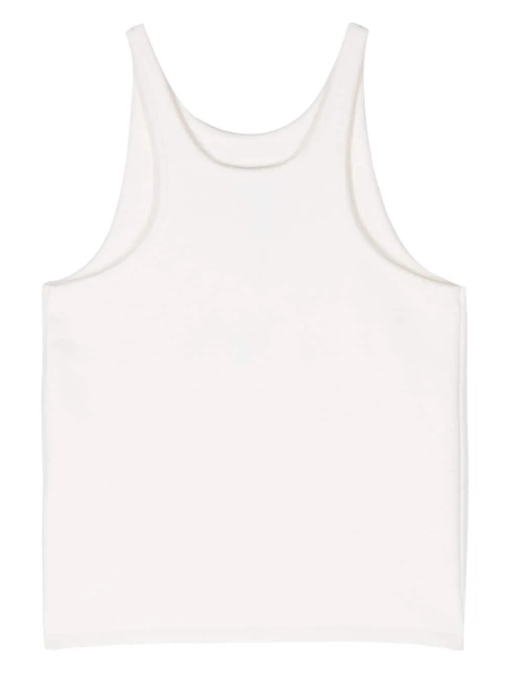 Top in maglia alfeo in bianco - donna