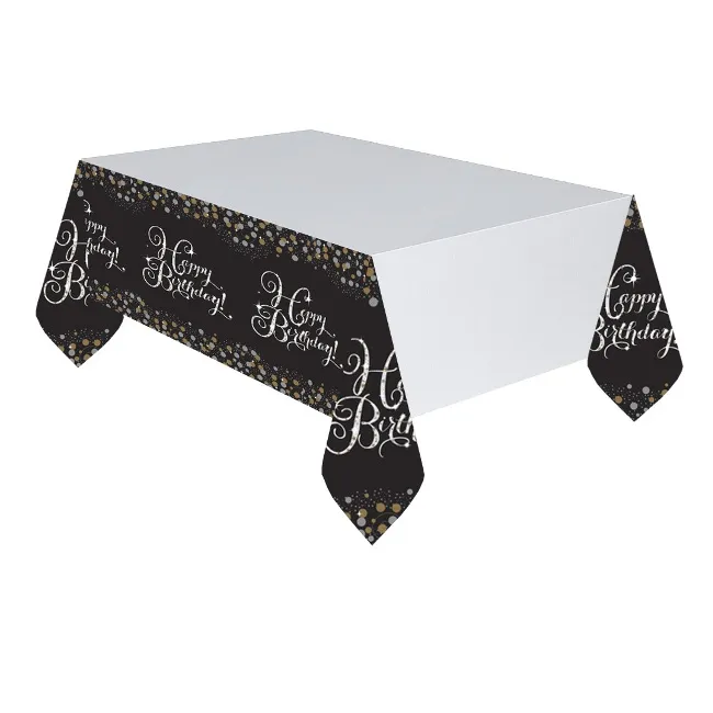 Tovaglia Happy Birthday Champagne Bubble - 1,37 x 2,59 m