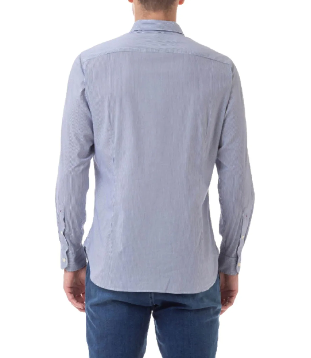 U.S. POLO ASSN. Camicia Riga celeste Uomo