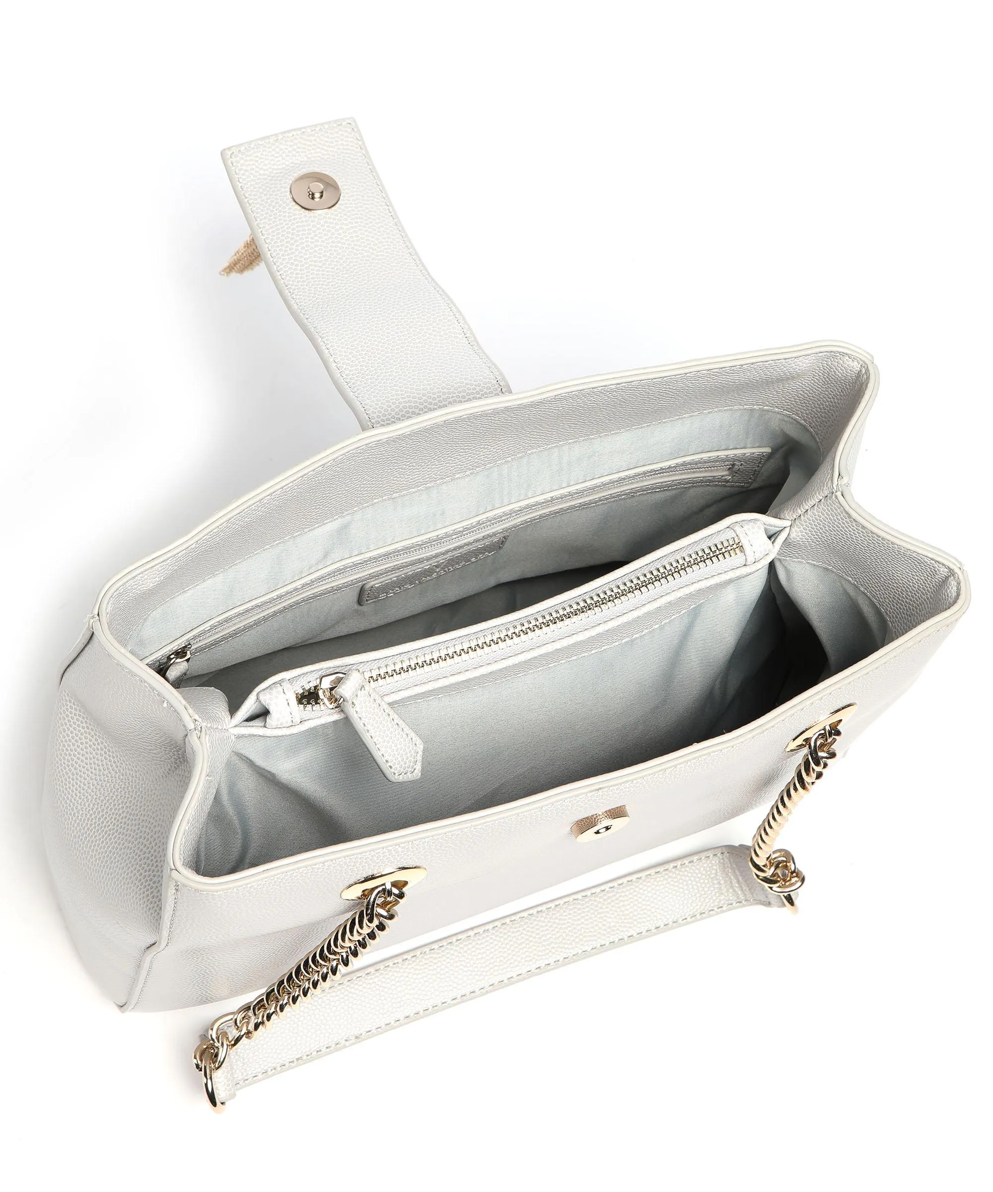  Valentino Bags Divina Borsa shopper pelle sintetica grigio chiaro  