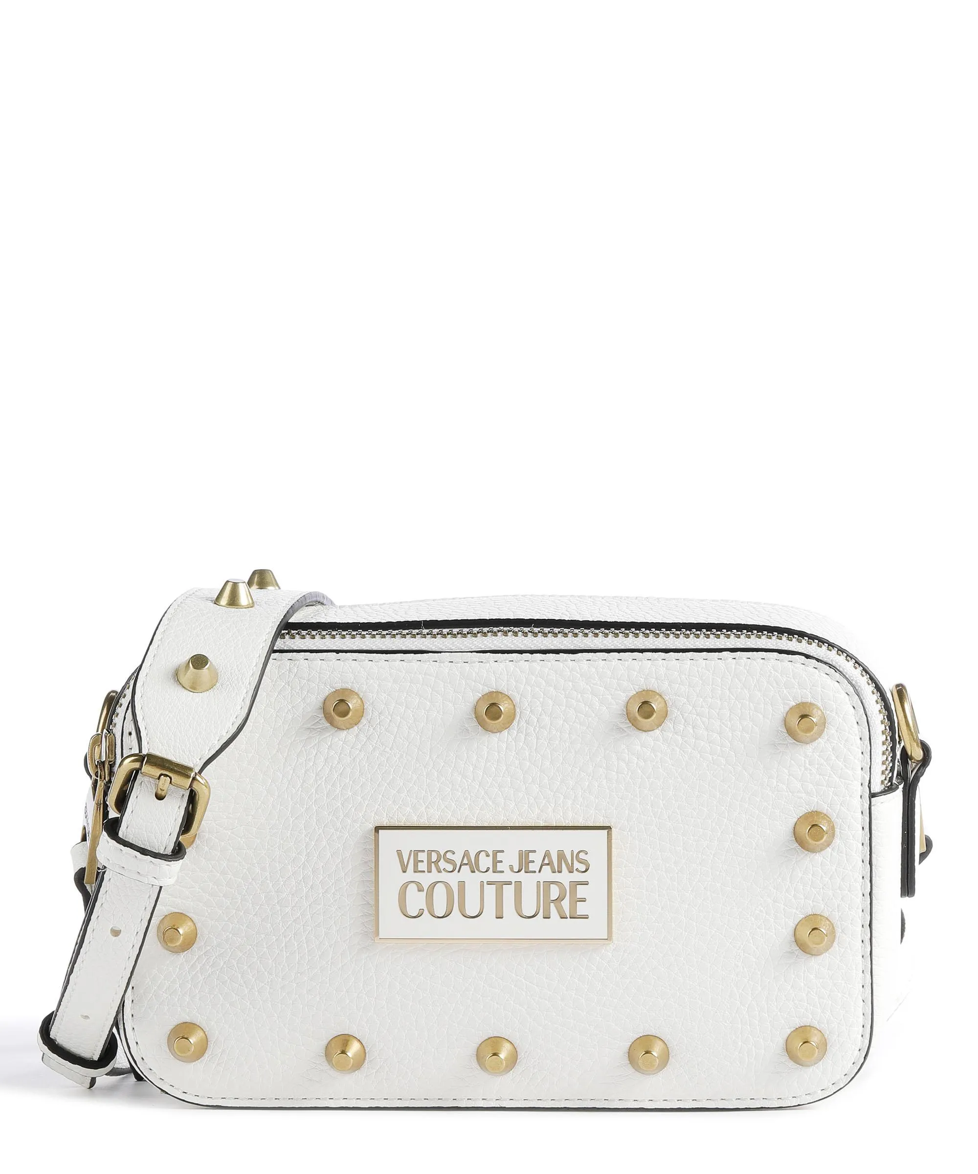  Versace Jeans Couture Studded Attitude Borsa a tracolla pelle sintetica bianco  