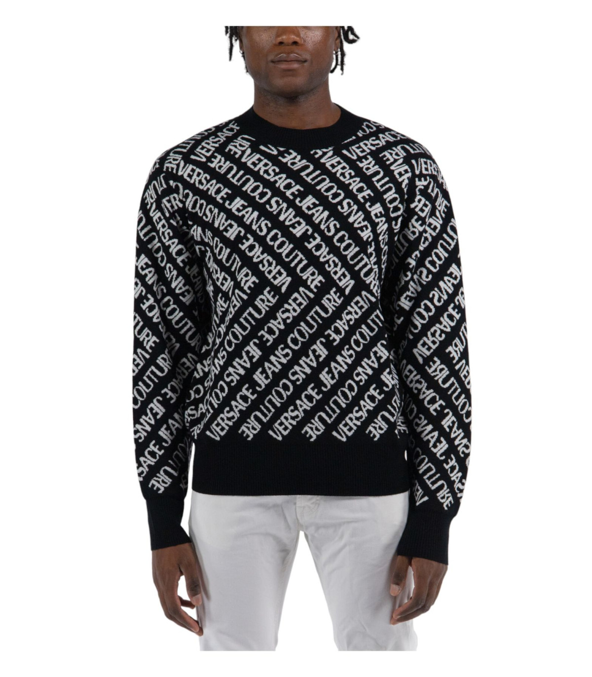 Versace Jeans Couture Uomo Maglione A Girocollo  Monogram