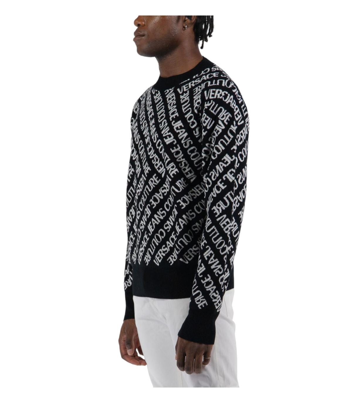 Versace Jeans Couture Uomo Maglione A Girocollo  Monogram