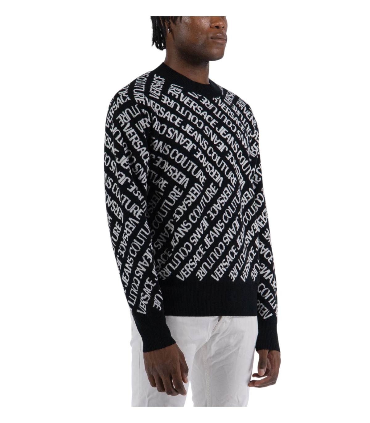 Versace Jeans Couture Uomo Maglione A Girocollo  Monogram