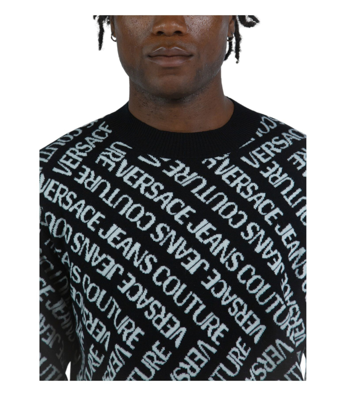 Versace Jeans Couture Uomo Maglione A Girocollo  Monogram