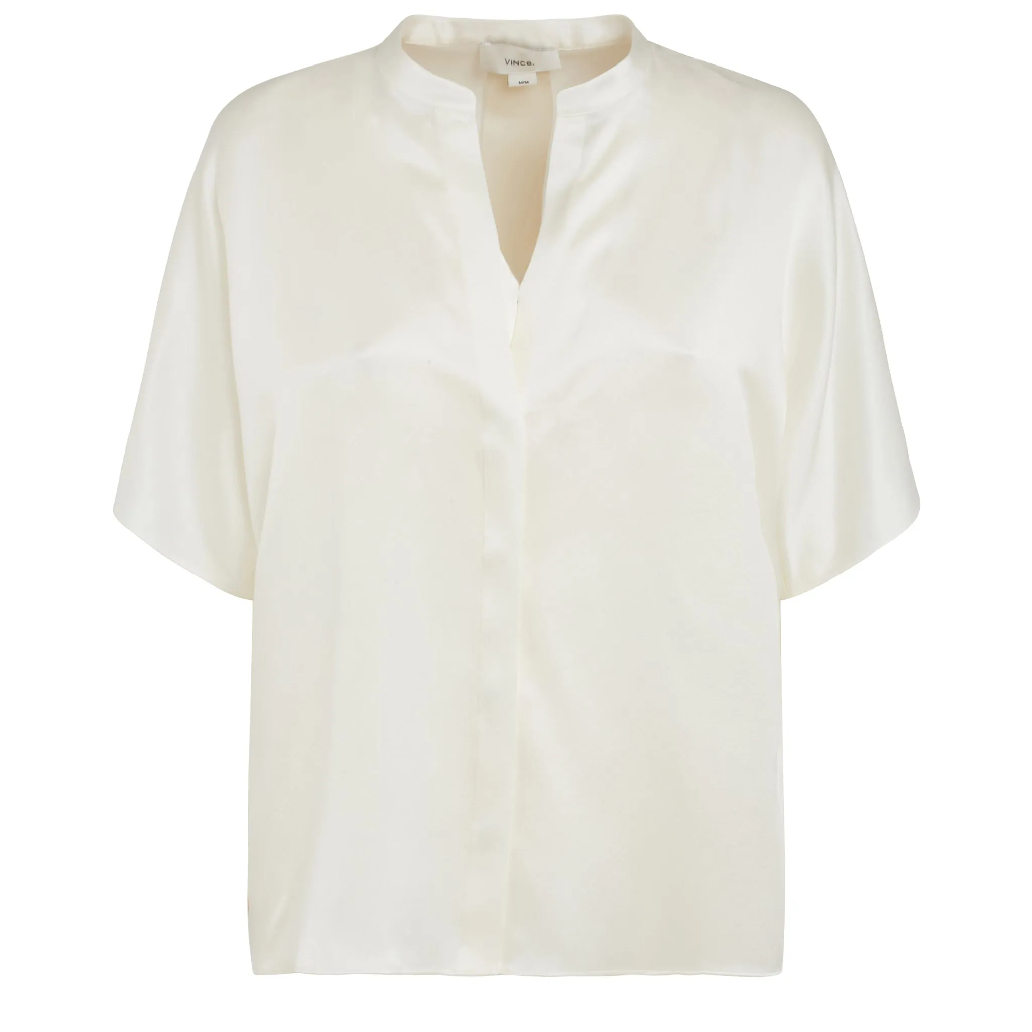 VINCE  Camicia in seta bianca
