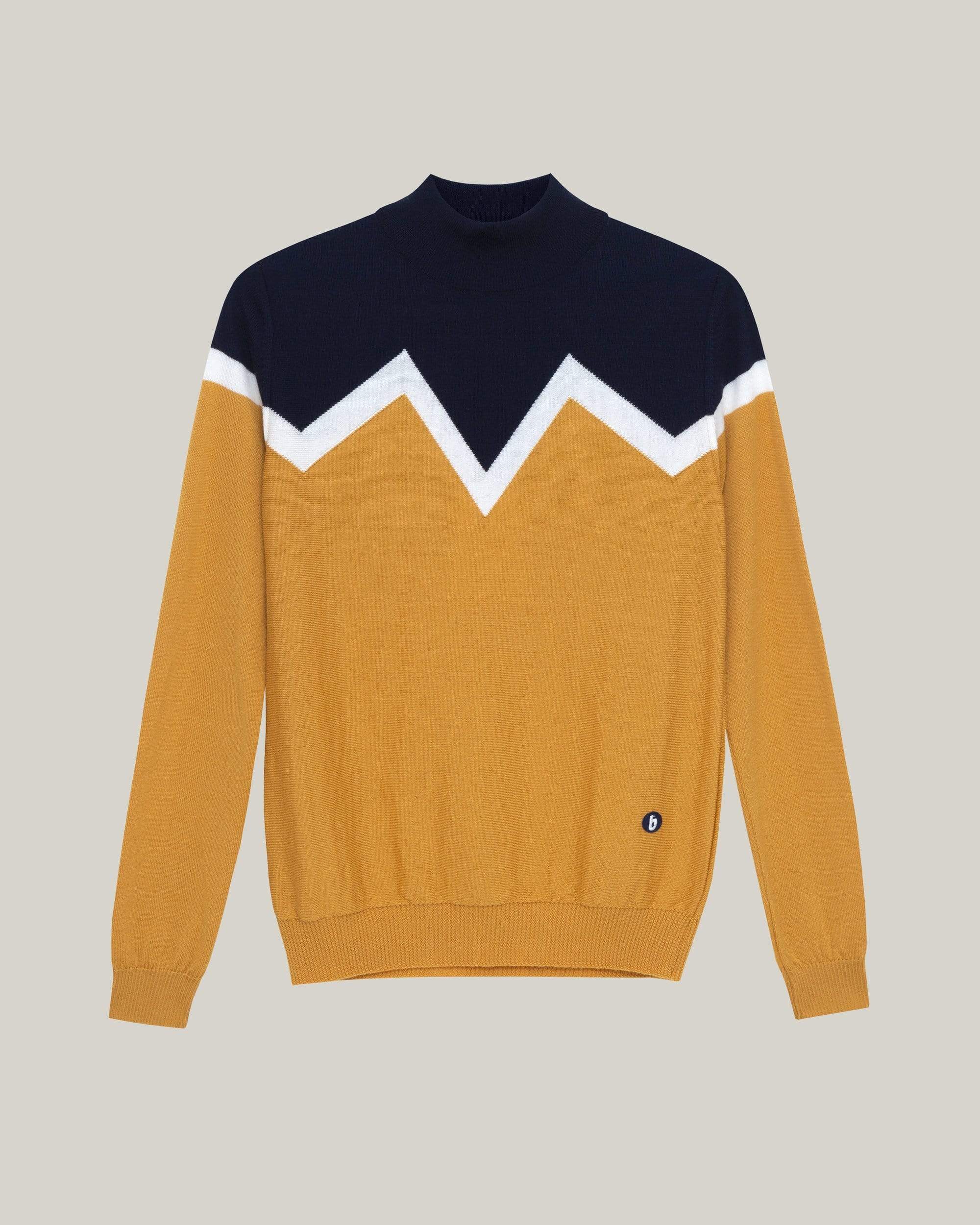 Winterpeak Navy Neck Sweater