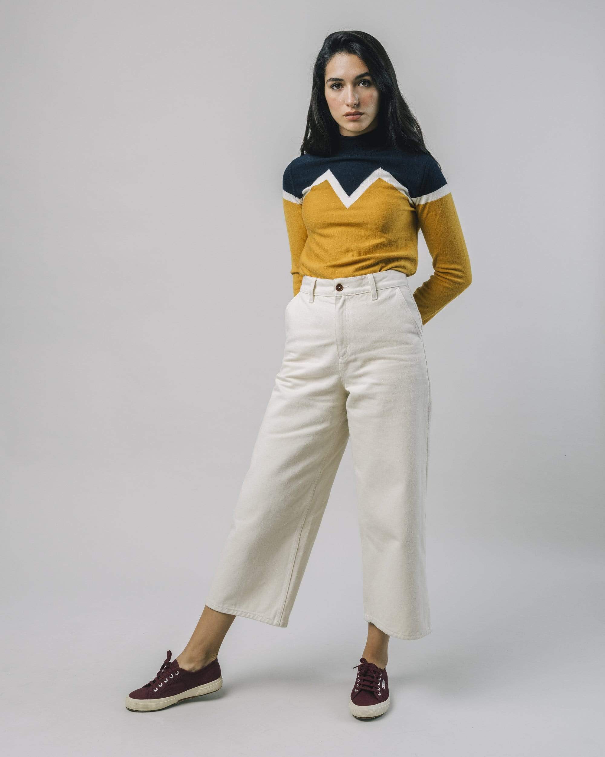 Winterpeak Navy Neck Sweater