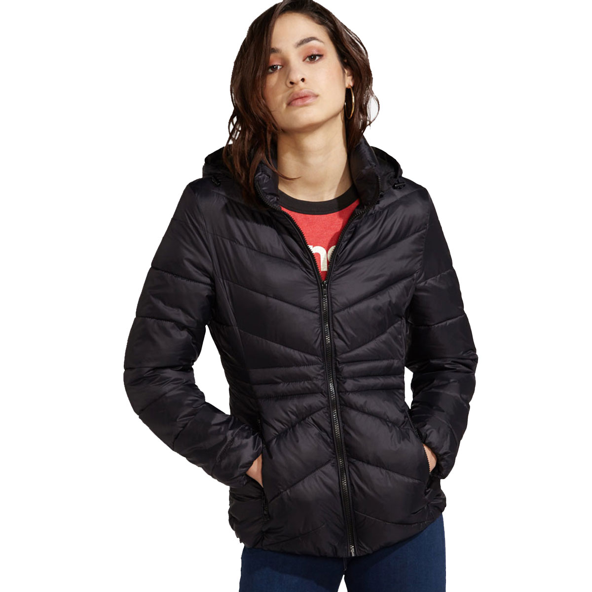Wrangler giacca puffer black donna