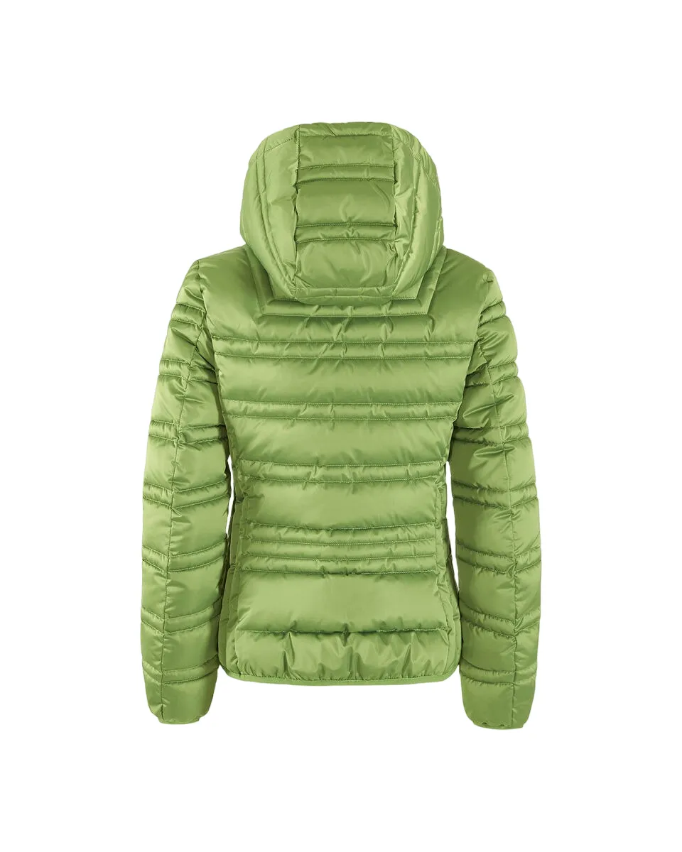 Yes Zee women's quilted down jacket with hood J007 M800 0900 green