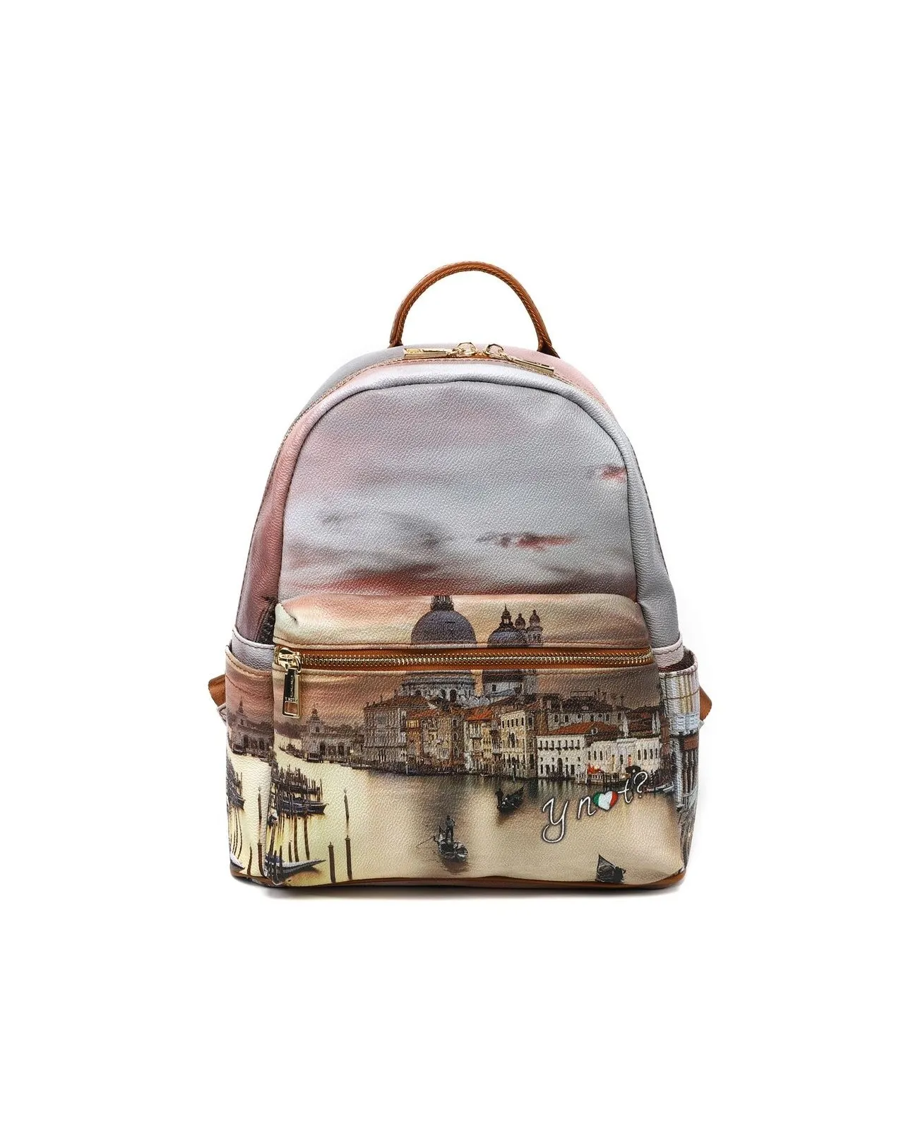 Ynot - Zaino donna in ecopelle con tasca esterna medio Yesbag | Studioarch.com
